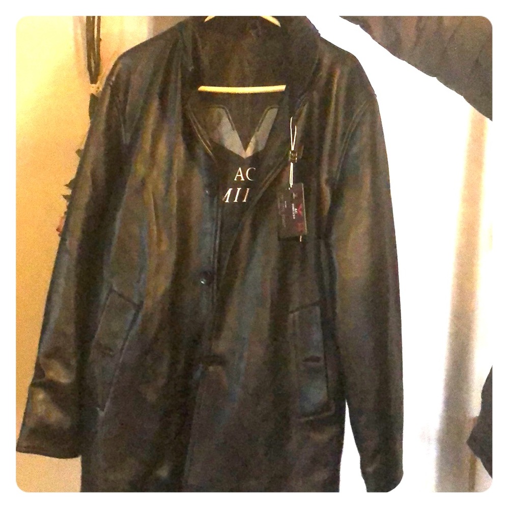 AC dimilano large leather jacket